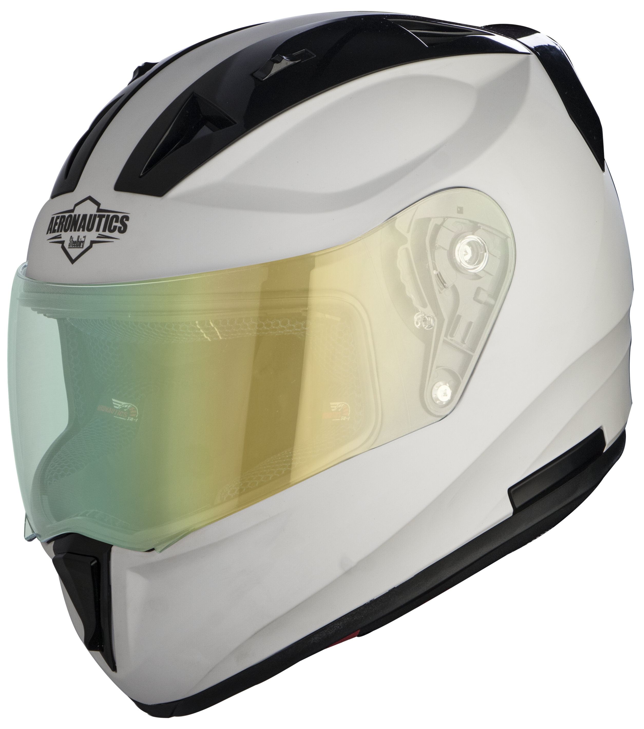 SA-1 Aeronautics Mat White (Fitted With Clear Visor Extra Green Night Vision Visor Free)